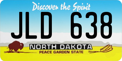 ND license plate JLD638