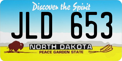 ND license plate JLD653