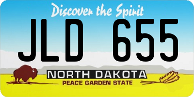 ND license plate JLD655