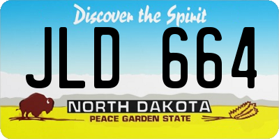 ND license plate JLD664