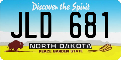 ND license plate JLD681