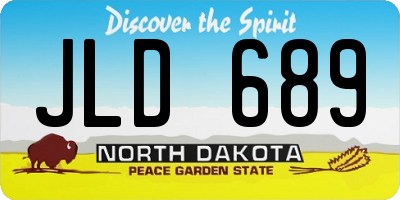 ND license plate JLD689