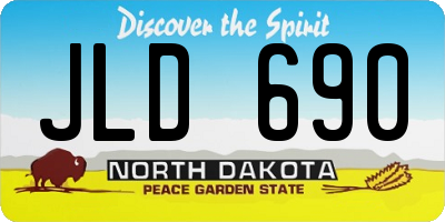 ND license plate JLD690