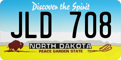 ND license plate JLD708