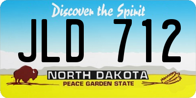 ND license plate JLD712