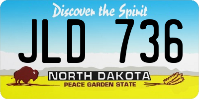 ND license plate JLD736