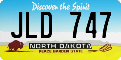 ND license plate JLD747
