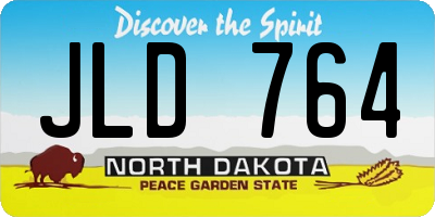 ND license plate JLD764