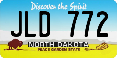ND license plate JLD772