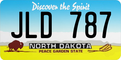 ND license plate JLD787