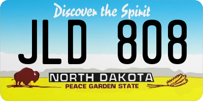 ND license plate JLD808