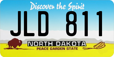 ND license plate JLD811