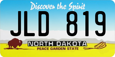 ND license plate JLD819