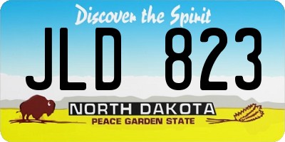 ND license plate JLD823