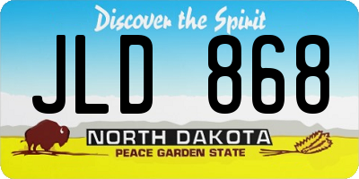 ND license plate JLD868