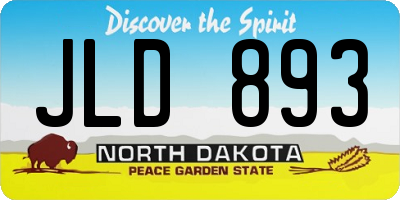 ND license plate JLD893