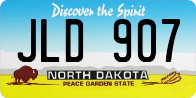 ND license plate JLD907