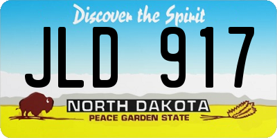 ND license plate JLD917