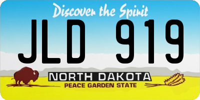 ND license plate JLD919