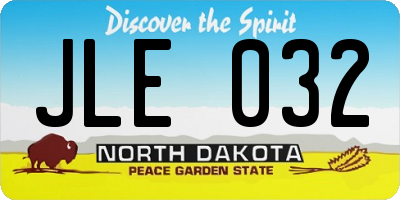 ND license plate JLE032