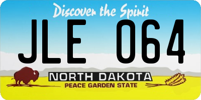 ND license plate JLE064