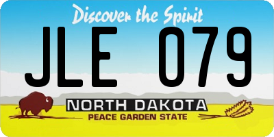 ND license plate JLE079