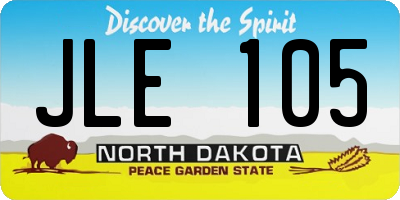 ND license plate JLE105