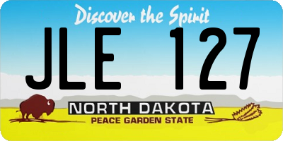 ND license plate JLE127
