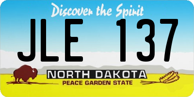 ND license plate JLE137