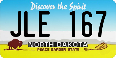 ND license plate JLE167