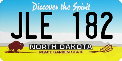 ND license plate JLE182
