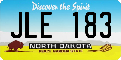 ND license plate JLE183