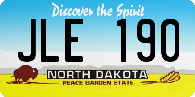 ND license plate JLE190