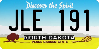 ND license plate JLE191