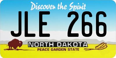 ND license plate JLE266