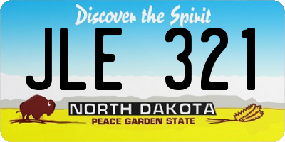 ND license plate JLE321