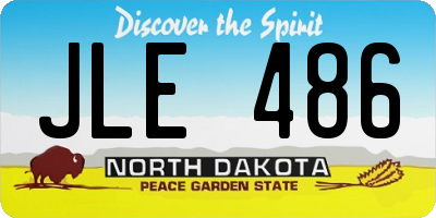 ND license plate JLE486