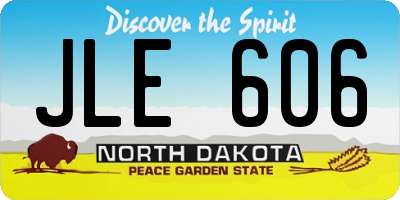 ND license plate JLE606