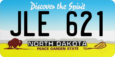 ND license plate JLE621