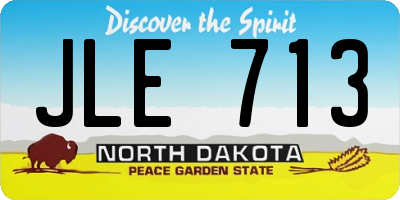 ND license plate JLE713