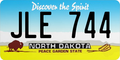 ND license plate JLE744