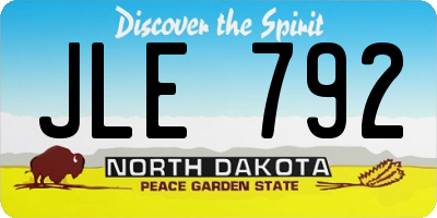 ND license plate JLE792