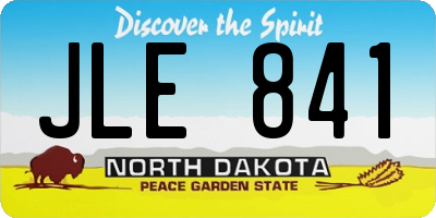 ND license plate JLE841