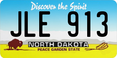 ND license plate JLE913