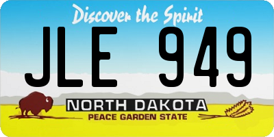 ND license plate JLE949