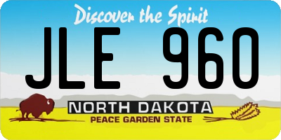 ND license plate JLE960