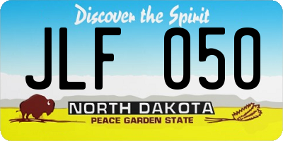 ND license plate JLF050