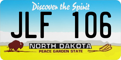 ND license plate JLF106