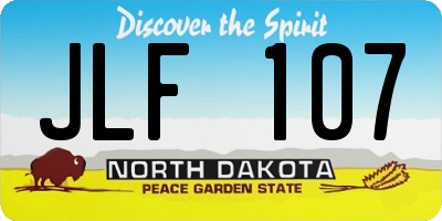 ND license plate JLF107