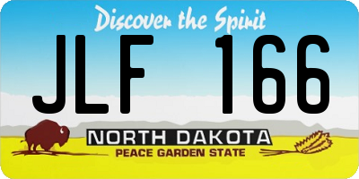 ND license plate JLF166